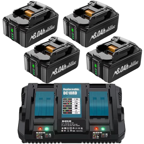Batteri 18V 8000mAh kompatibelt med Makita med laddare