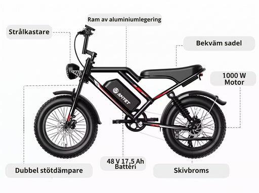 AMYJET S8 elcykel 2000W – produktbild 2