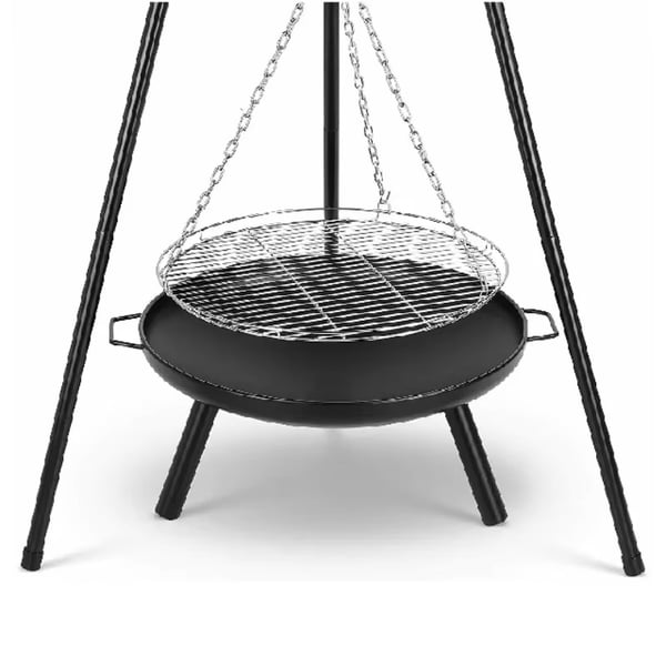 3-i-1 utomhusgrill monterad i trädgården