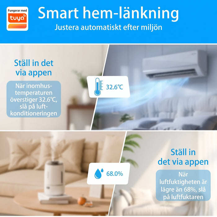 Fyra hygrometrar för flera rum