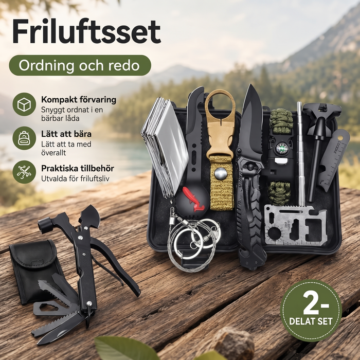 Överlevnadskit i kompakt förvaring