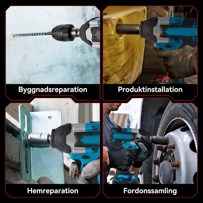 Mutterdragare impact wrench borstlös motor