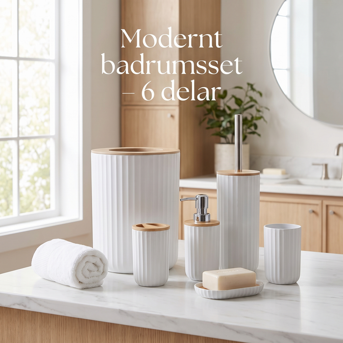 Modernt badrumsset 6 delar