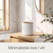 Minimalistiskt badrumsset i vitt