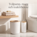 Tvålpump, mugg och toalettborste