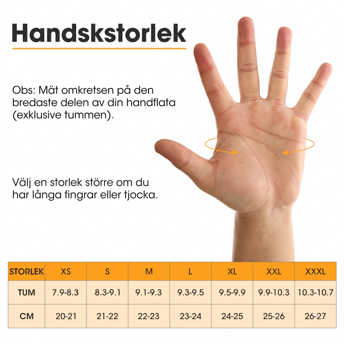 Värme i fingertoppar och handrygg