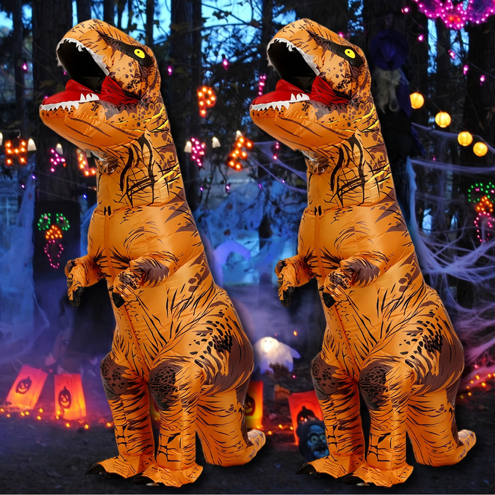 Uppblåsbar T-rex-dräkt för vuxna