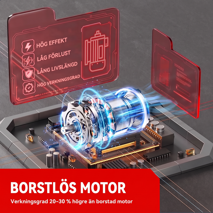 Borstlös motor i jetfläkten