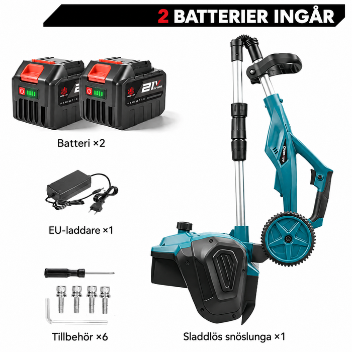 2 batterier, EU-laddare och tillbehör ingår