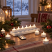 LED-värmeljus på julbord