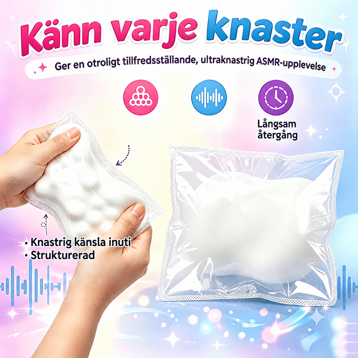 Squishy klämleksak tvålblock med byggklossfyllning – formbar och knastrig