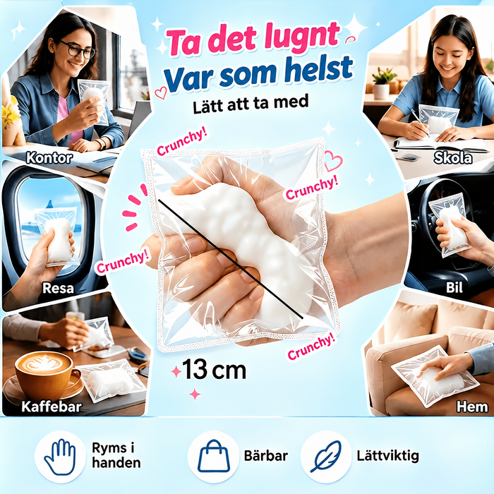 Squishy klämleksak tvålblock med byggklossfyllning – formbar och knastrig