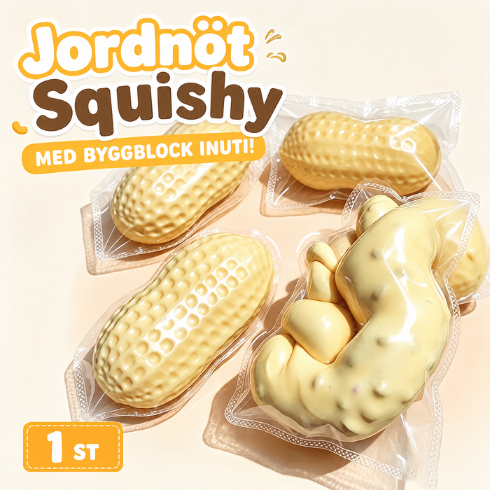 Squishy jordnöt med byggklossar