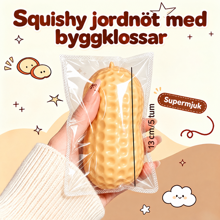 Squishy jordnöt med byggklossar
