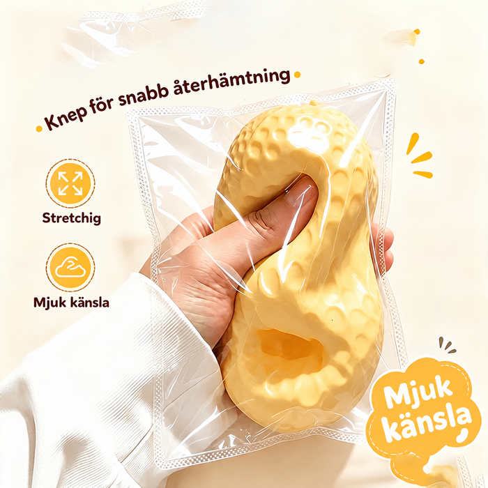 Squishy jordnöt med byggklossar