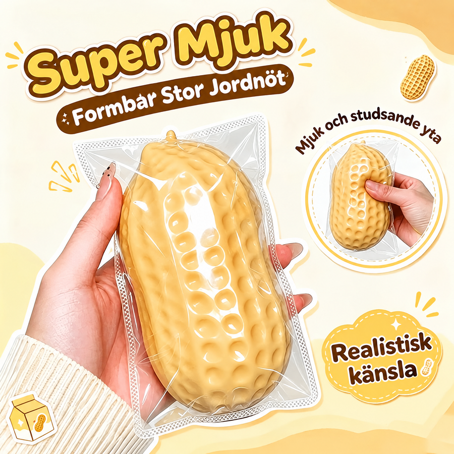 Squishy jordnöt med byggklossar