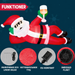 Uppblåsbar liggande tomte 275 cm med LED