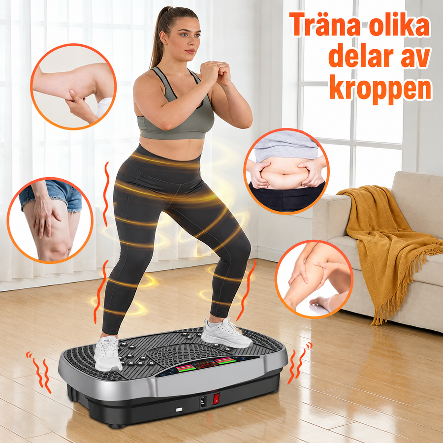 Vibrationsplatta med fjärrkontroll