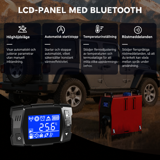 Dieselvärmare 8 kW 12V/24V/230V med adapter