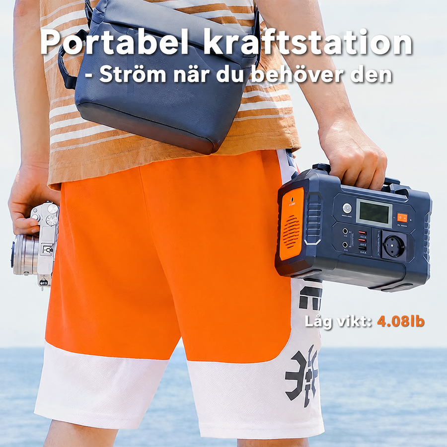 Portabel kraftstation 200W 151Wh LiFePO4