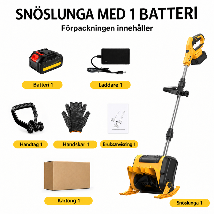 Sladdlös snöslunga 21V 1200W