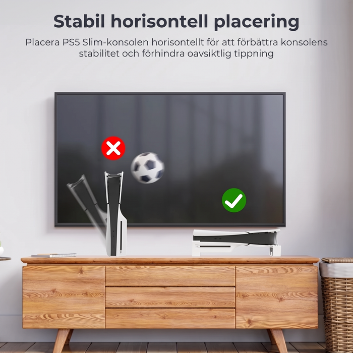 Horisontellt stativ för PS5 Slim och PS5 Pro