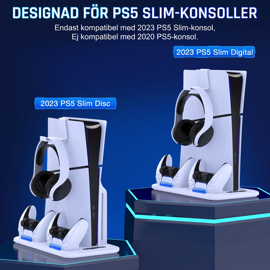 Kylstativ med laddstation för PS5 Slim