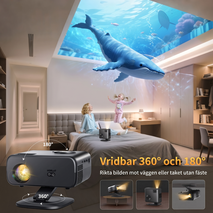 Vridbar 360° och 180° för bild i taket