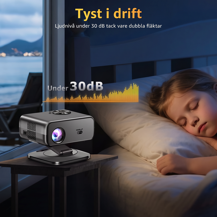 Tyst i drift, under 30 dB