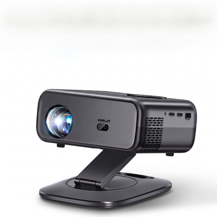 Kompakt projektor 1080p på 360° stativ