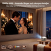 Smart projektor Full HD 1080p med 4K-stöd, 700 ANSI, Netflix och 90° vridbart stativ