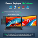 Bärbar skärm 14 tum för laptop – Full HD IPS, fäller ut från datorn, USB-C och mini-HDMI