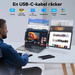 Bärbar skärm 14 tum för laptop – Full HD IPS, fäller ut från datorn, USB-C och mini-HDMI