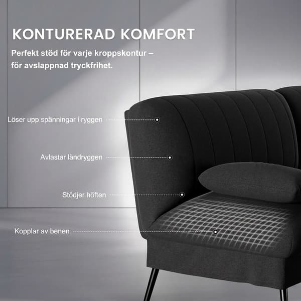 Hopfällbar bäddsoffa 2-i-1