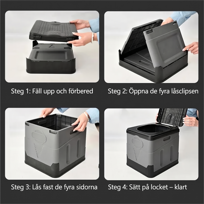 Så fäller du upp toaletten i fyra steg