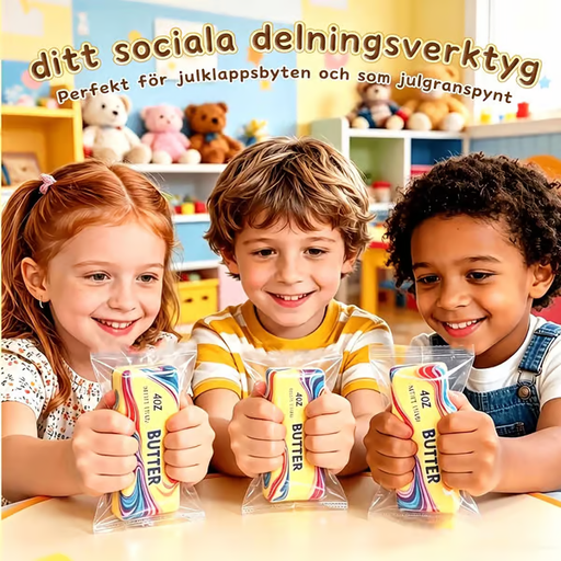 Butter squishy swirl 3-pack – rolig present och julklapp för barn