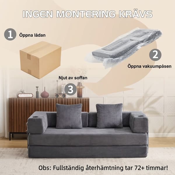 Modulär bäddsoffa 2-sits i manchester
