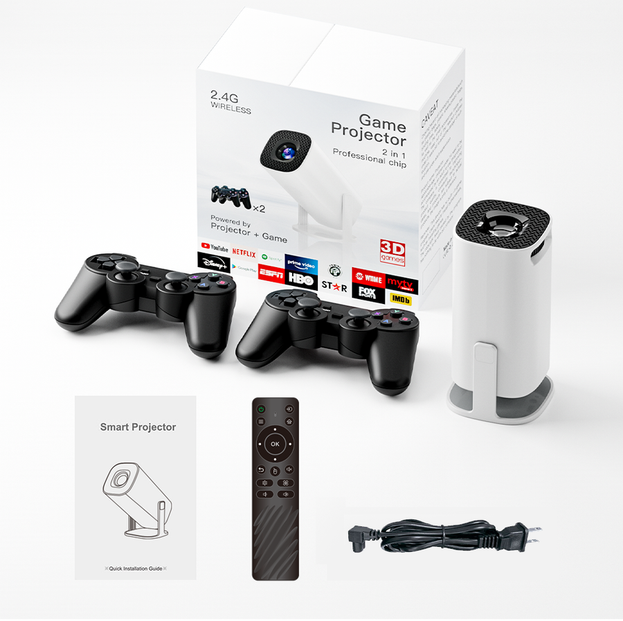 Retro spelkonsol med 4K-projektor – projektor P30