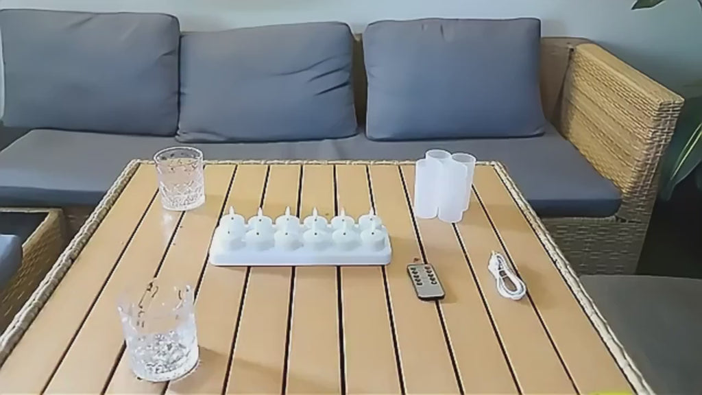 Produktvideo – 12-pack LED-värmeljus med fjärrkontroll