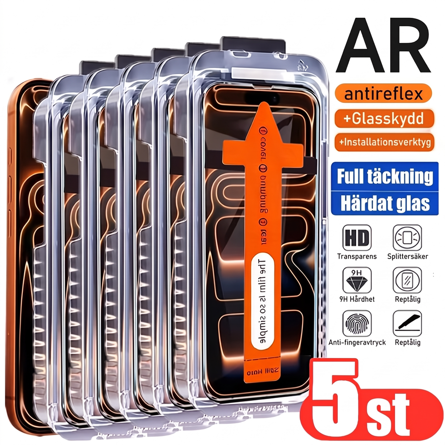5 skyddsglas i härdat glas med full täckning