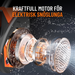Kraftfull motor för elektrisk snöslunga