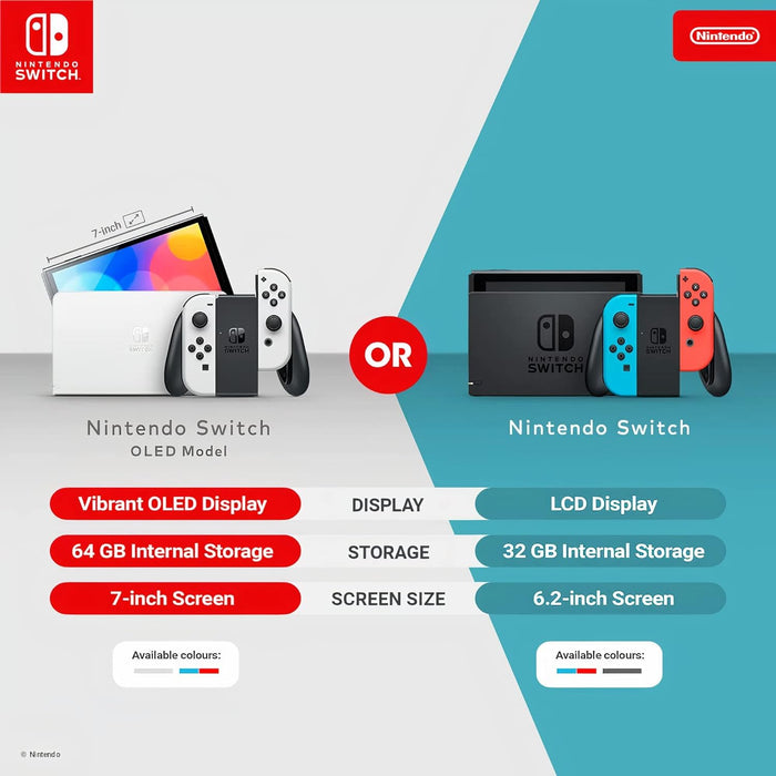Nintendo Switch™ Konsol: HW (OLED) w. NB/NR Joy-Con EUR