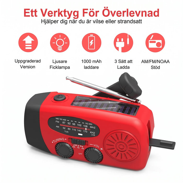 Vevradio med SOS-larm
