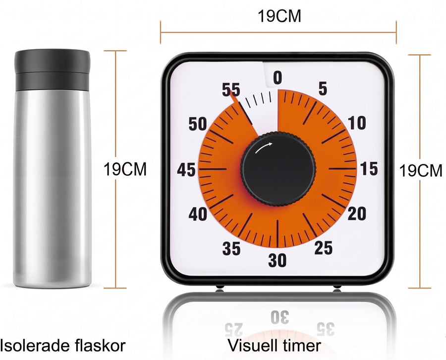 Visuell timer med magnetisk baksida
