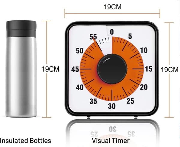 Visuell timer med magnetisk baksida
