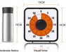Visuell timer med magnetisk baksida